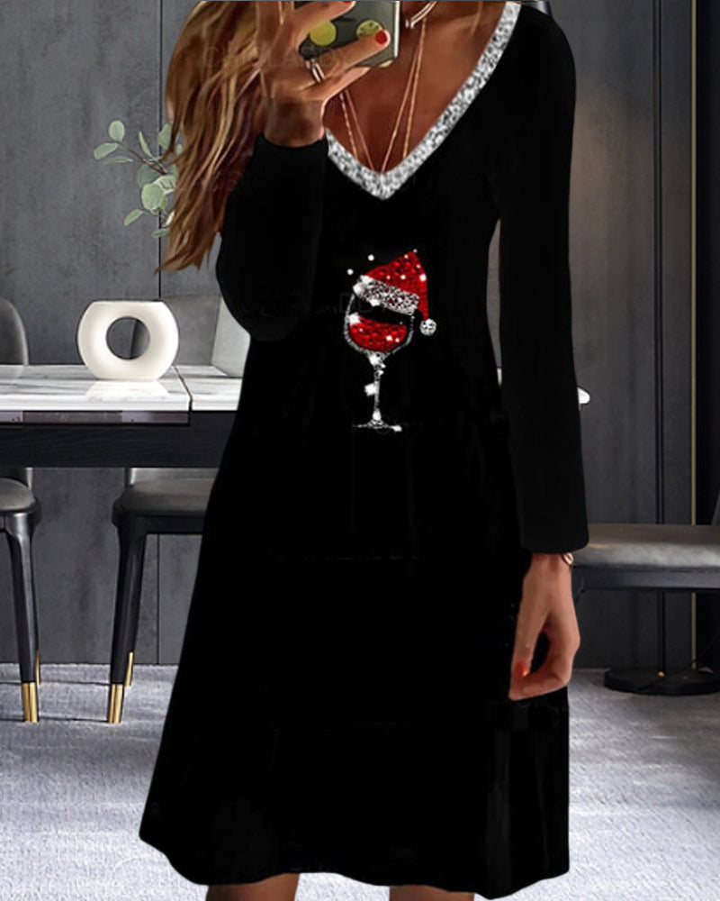 Valenzora | Wine and Dine Black Christmas Dress