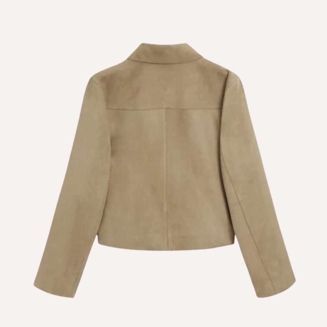 Valenzora | Beige leather jacket