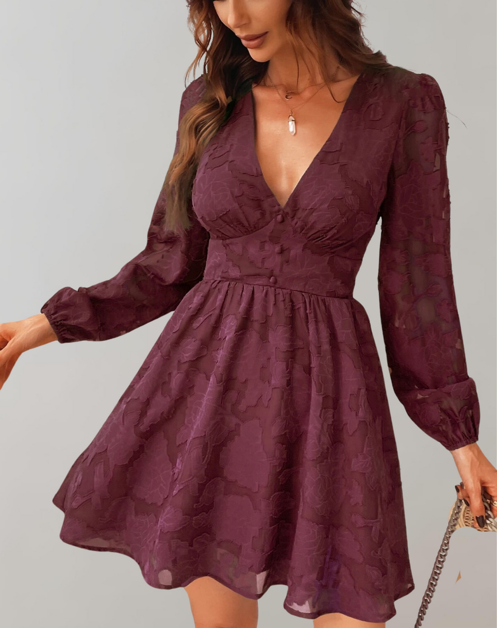 Valenzora | V-neck mini dress