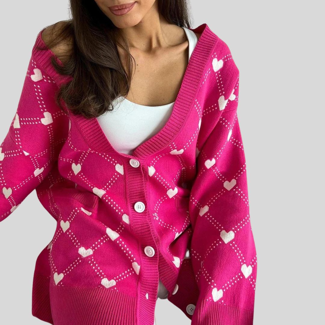 gestrickte Damenstrickjacke