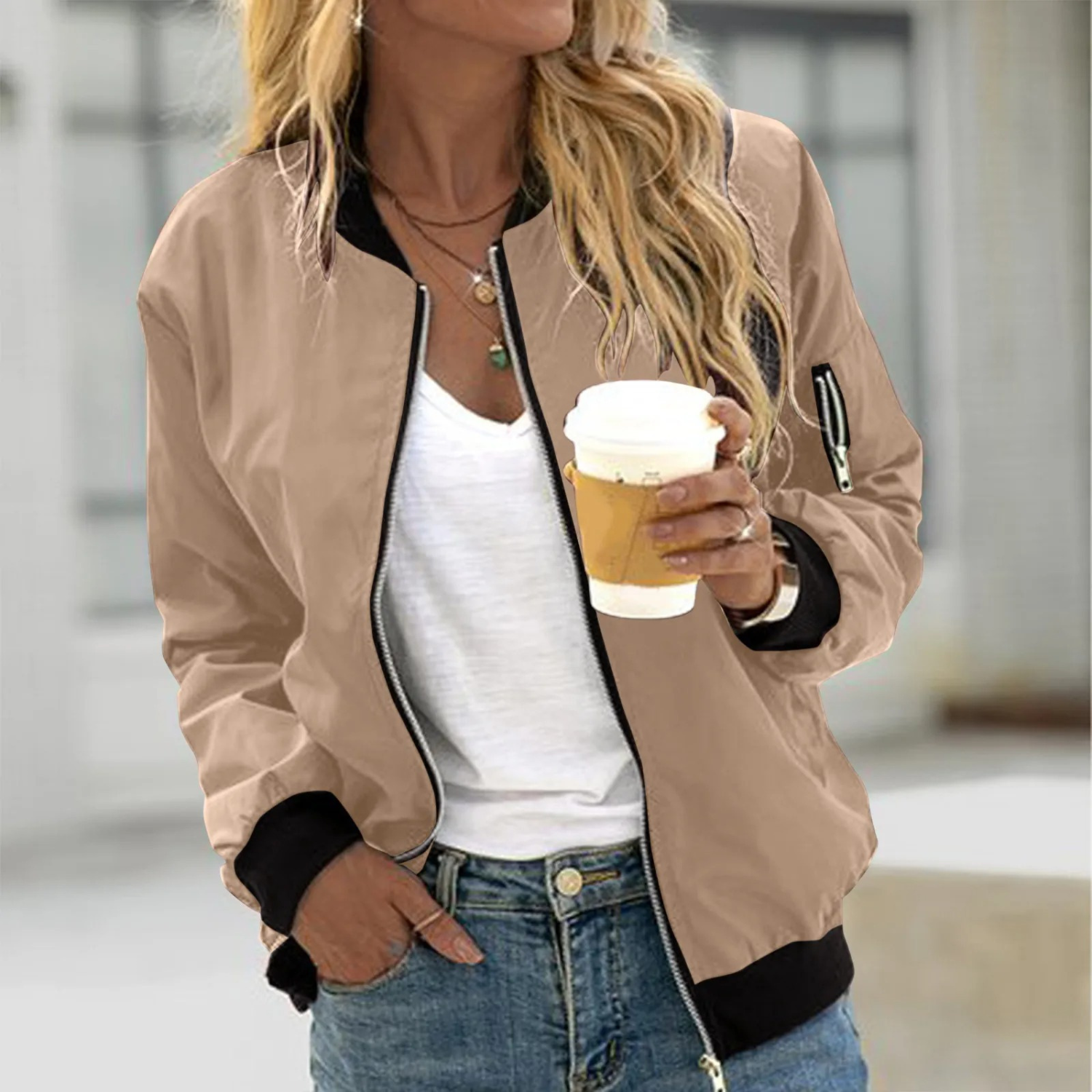 Valenzora | Thin pocket blouse for women, summer jacket