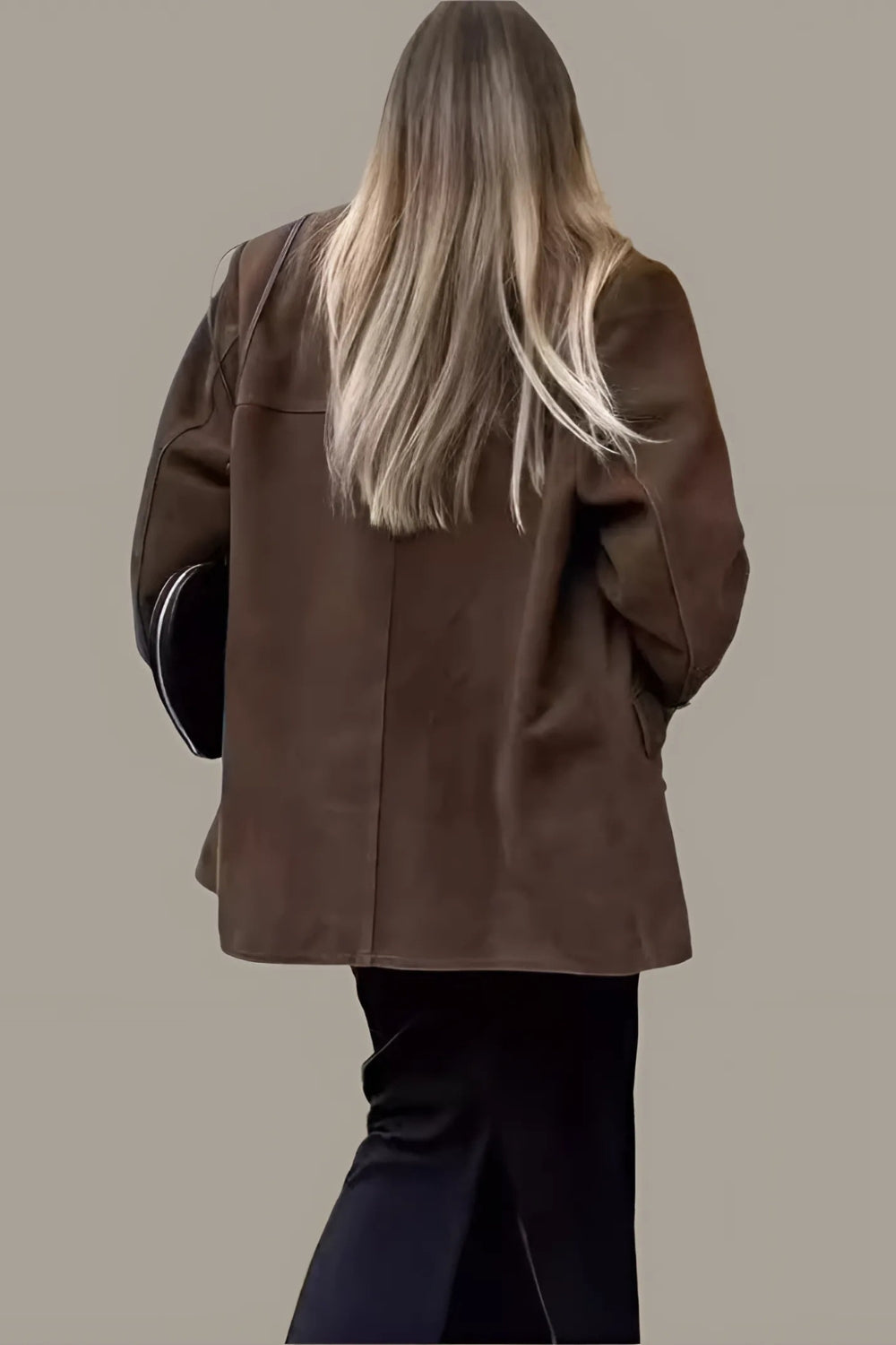Valenzora | Women's Suede Blazer Classic & Casual Brown Women's Jacket