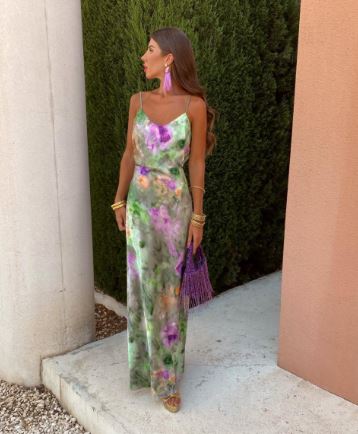 Valenzora | Elegant long corset dress for women with detachable scarf