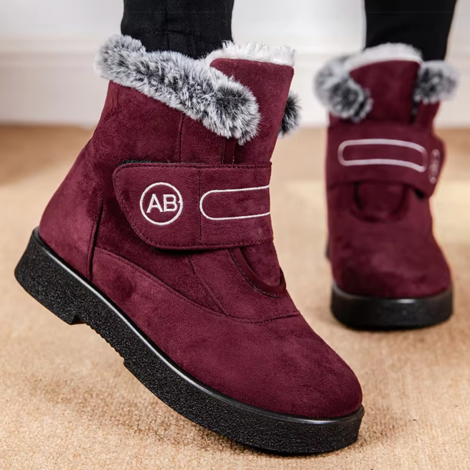 Valenzora | Fur-trimmed ankle boots