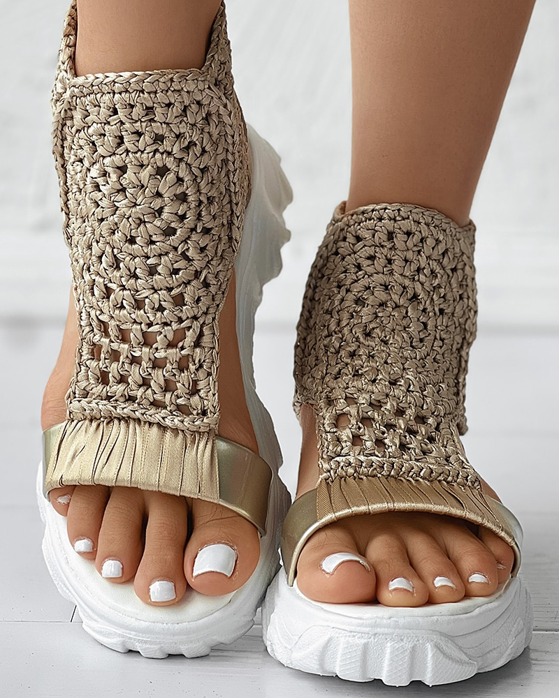 Valenzora | Knitted Elastic Summer Sandals