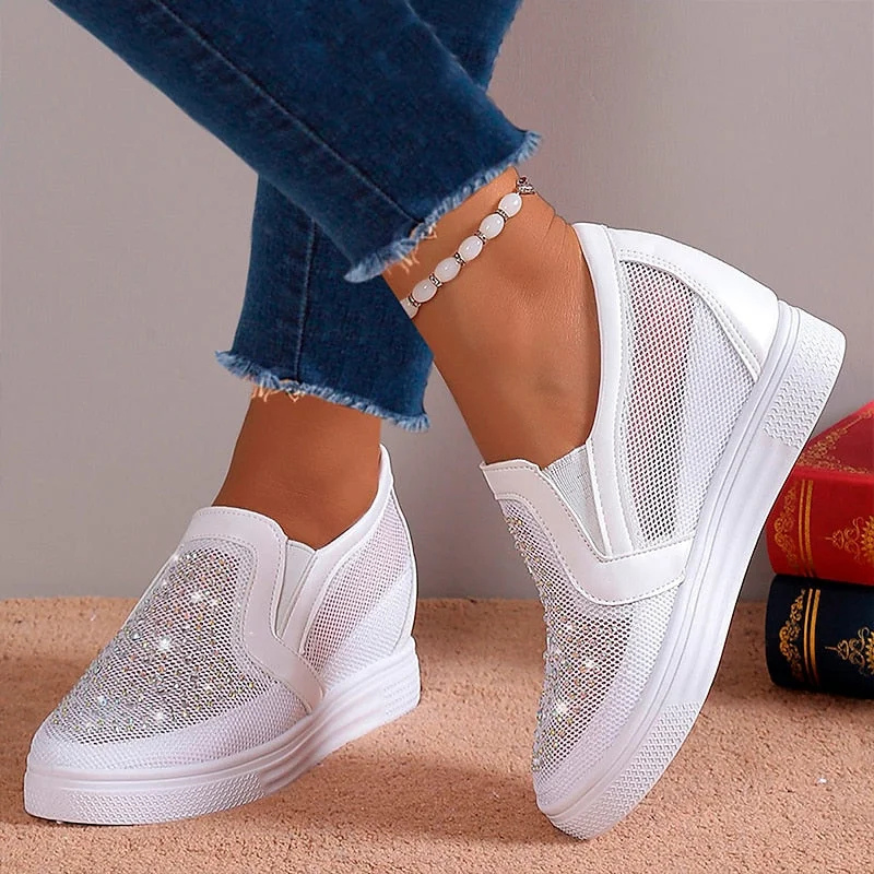 Valenzora | Fashion Kristall-Sneaker für Damen