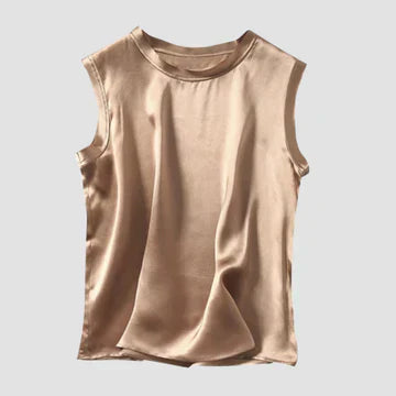Valenzora | Sleeveless Silk Satin Top