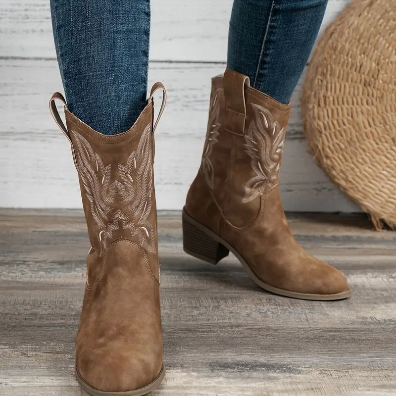 Valenzora | Stylish leather cowboy boots for women