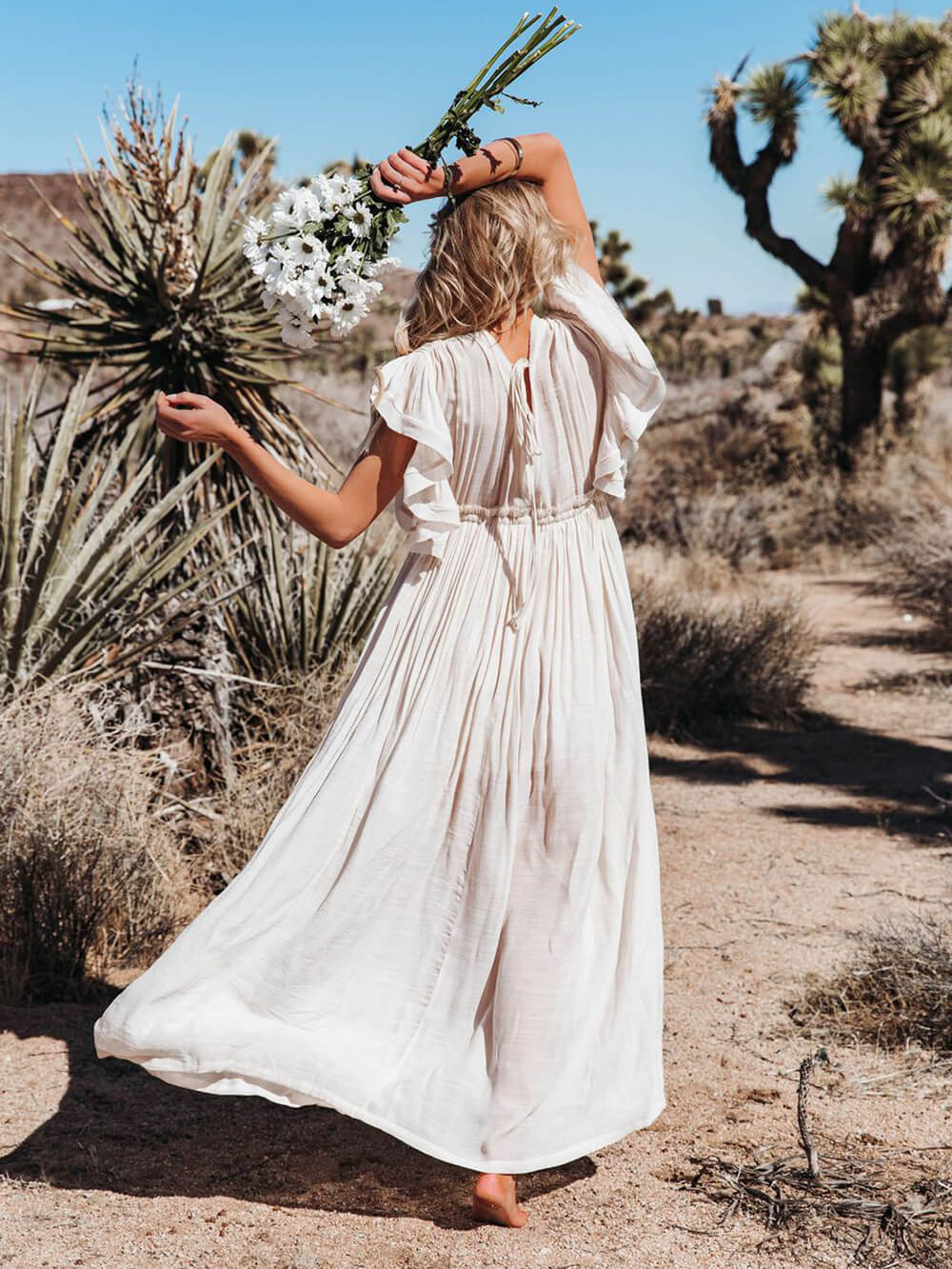 Valenzora | Elegantes Maxikleid mit flatternden Ärmeln für Damen