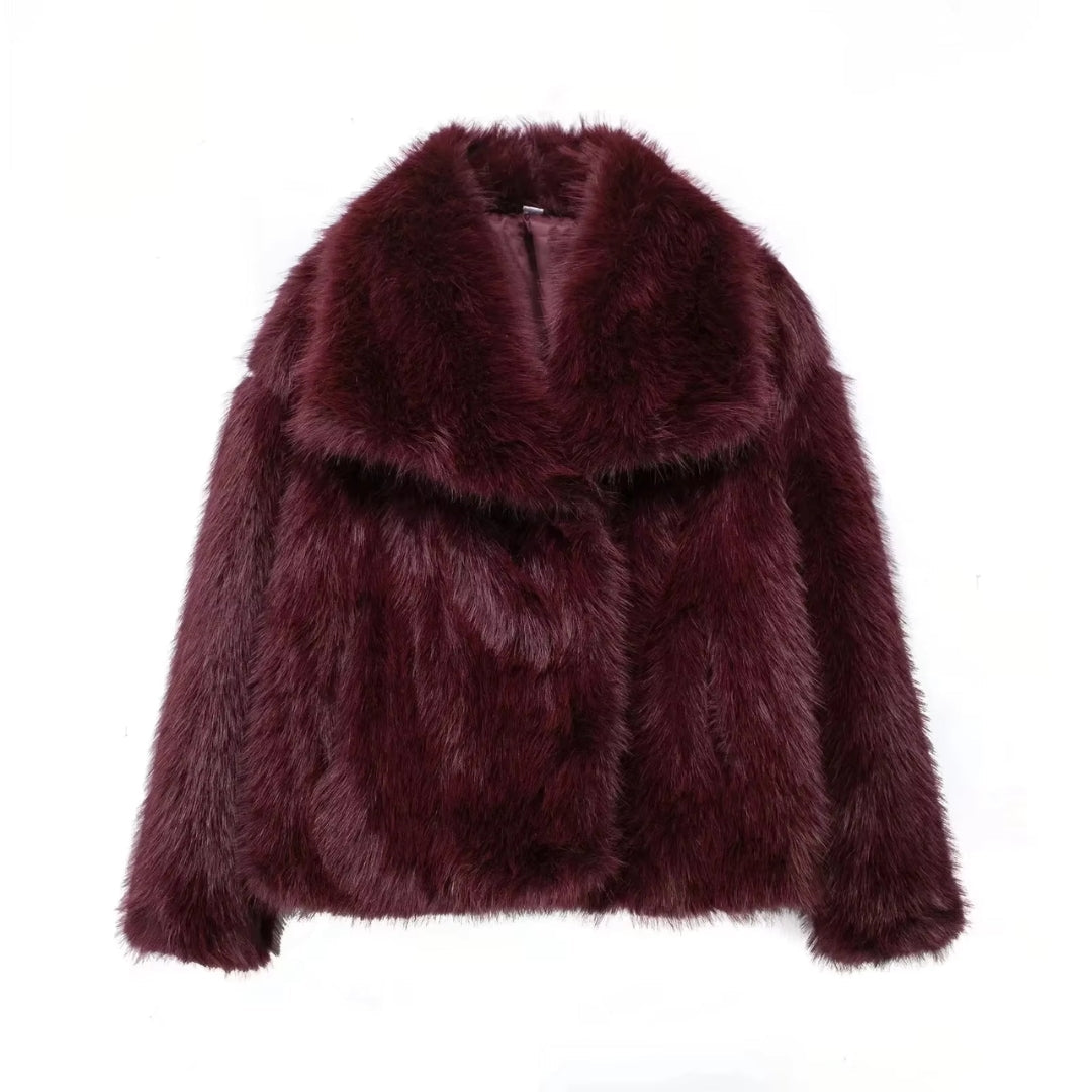 Valenzora | Fluffy Fur Jacket for Winter