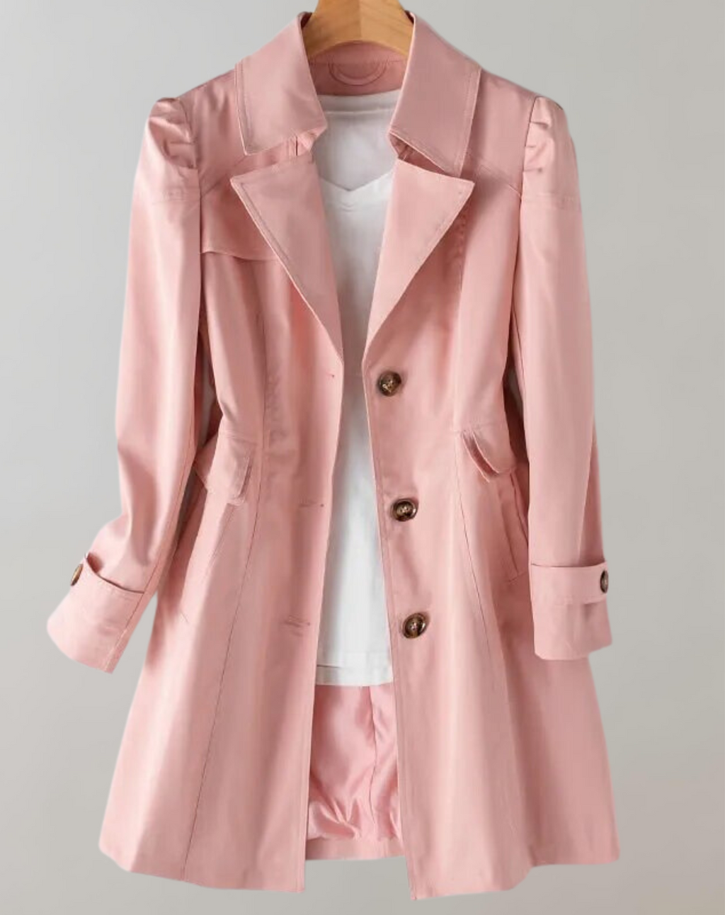 Valenzora | Women's Single-Breasted Trench Coat