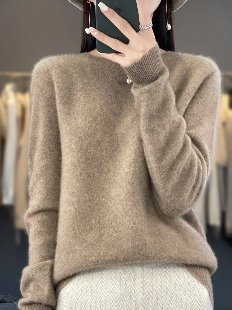 Valenzora | Damen Kaschmirpullover, Rundhals, Weicher und Eleganter Strickpullover