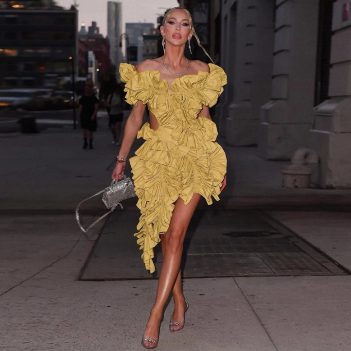 Enchanting asymmetrical dress