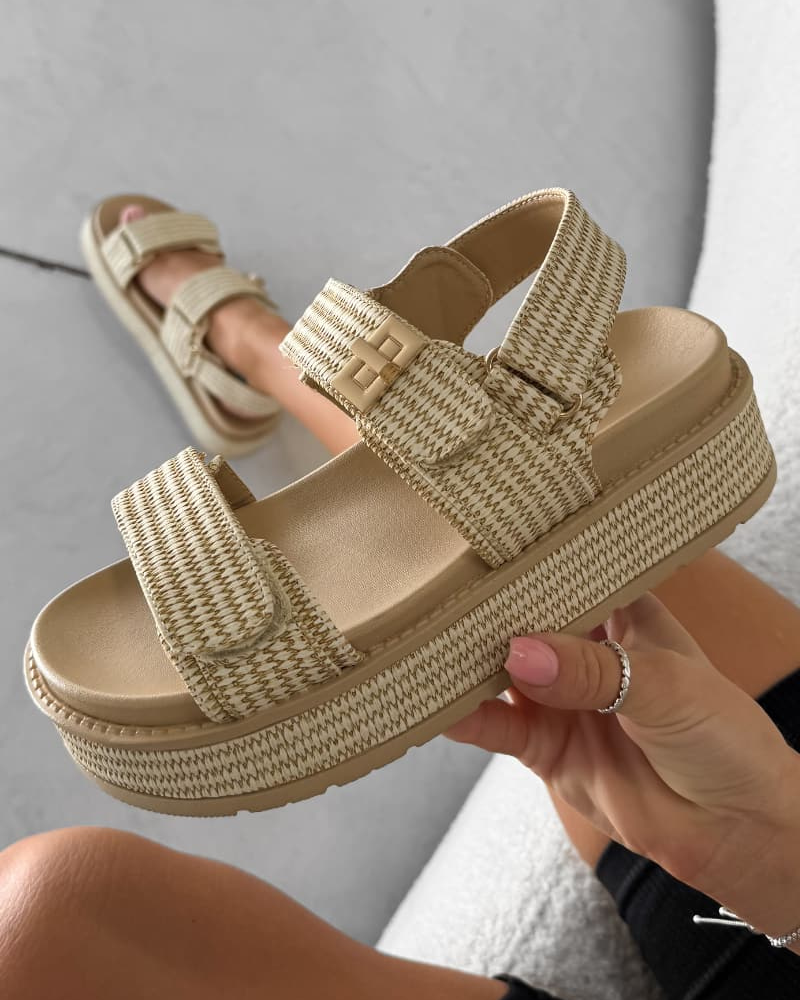 Valenzora | Chunky Rattan-Sandalen für Damen