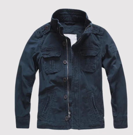 Retro denim jacket with various pockets