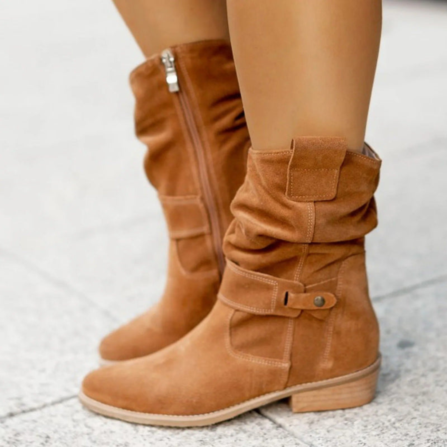 Valenzora | Women's Suede Ankle Boots Elegant Boots For Women