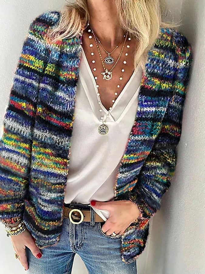 Valenzora | Bunter Cardigan für Damen mit Print
