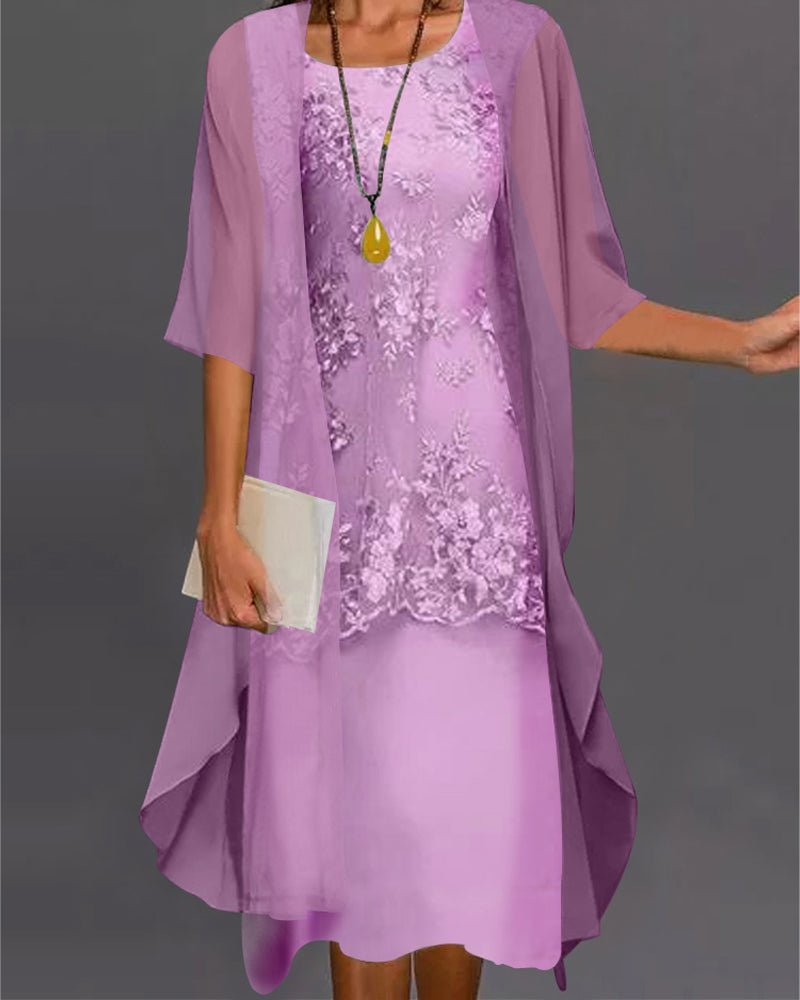 Valenzora | Two-piece chiffon dress