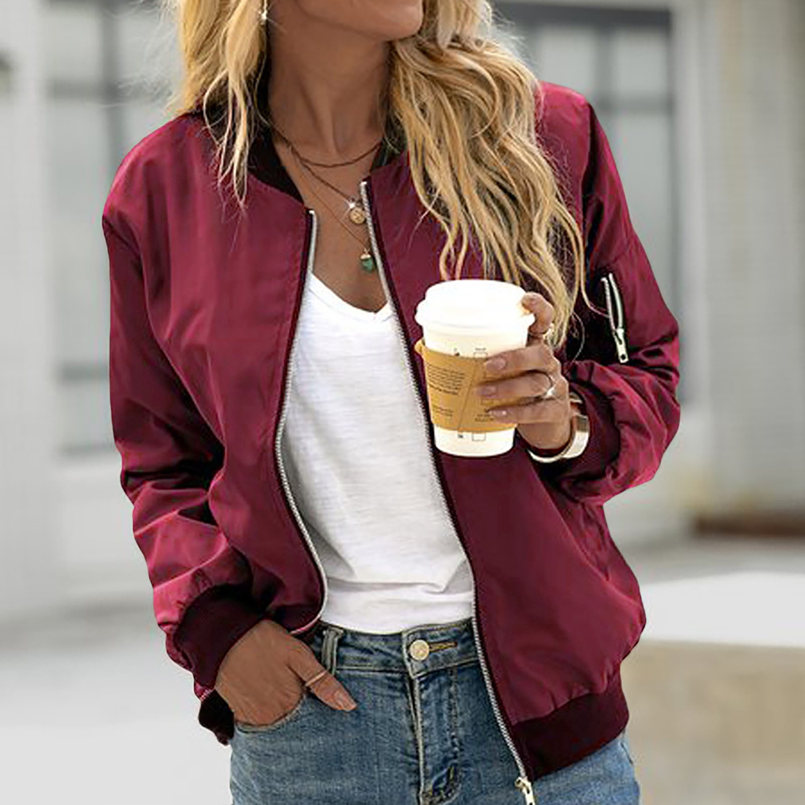 Valenzora | Classic Casual Bomber Jacket Women's