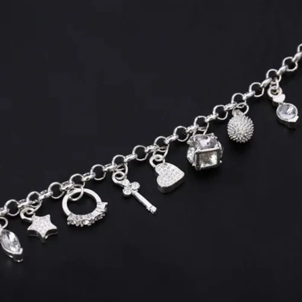 Valenzora | Sterling Silver Charm Bracelet for Women