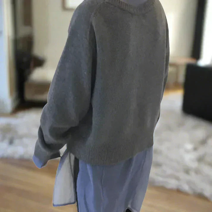 Valenzora | Weicher Cardigan mit diagonaler Knopfleiste