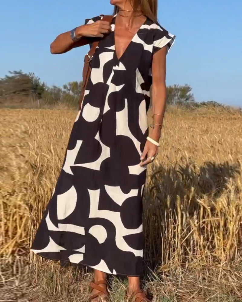 Valenzora | Women's Printed Long Dress