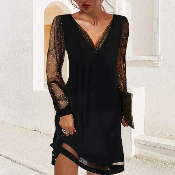 Valenzora – Klassisches Abendkleid mit V-Ausschnitt