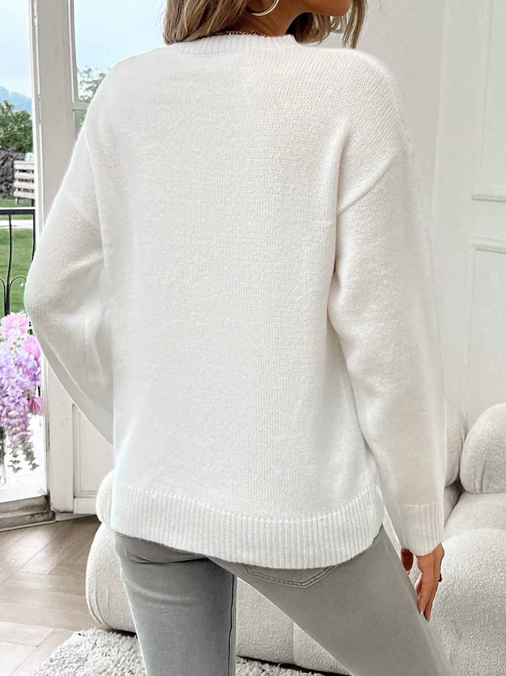 Valenzora | Baumwollstrickpullover mit Rundhals