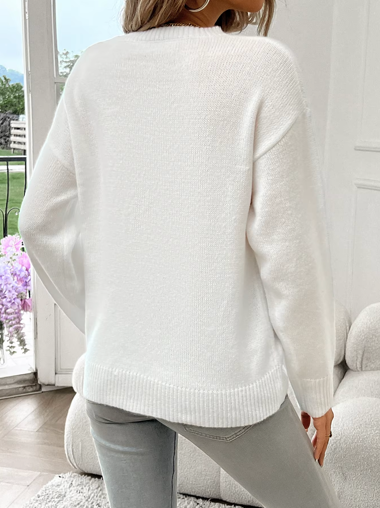 Valenzora | Baumwollstrickpullover mit Rundhals