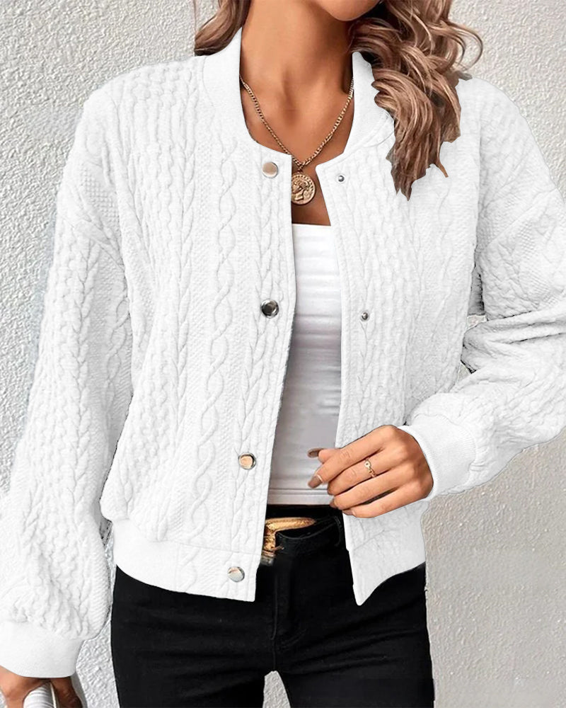 Unifarbener Cardigan mit Knopfleiste 2026