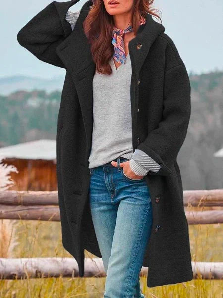 Valenzora | Midi Jacket with Buttons and Elegant Flowing Fit