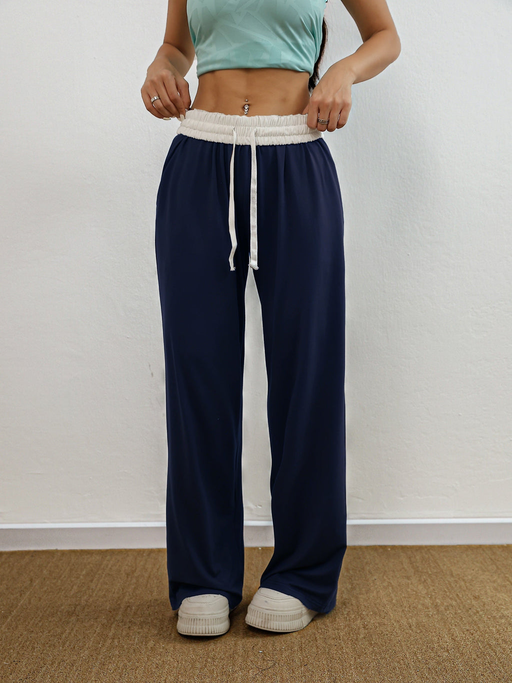 Valenzora | High Stretch Color Combination Trainingshose mit Taschen