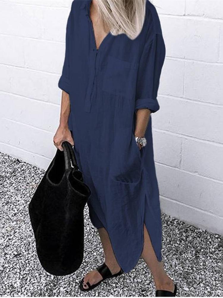 Valenzora | Linen dress with pockets