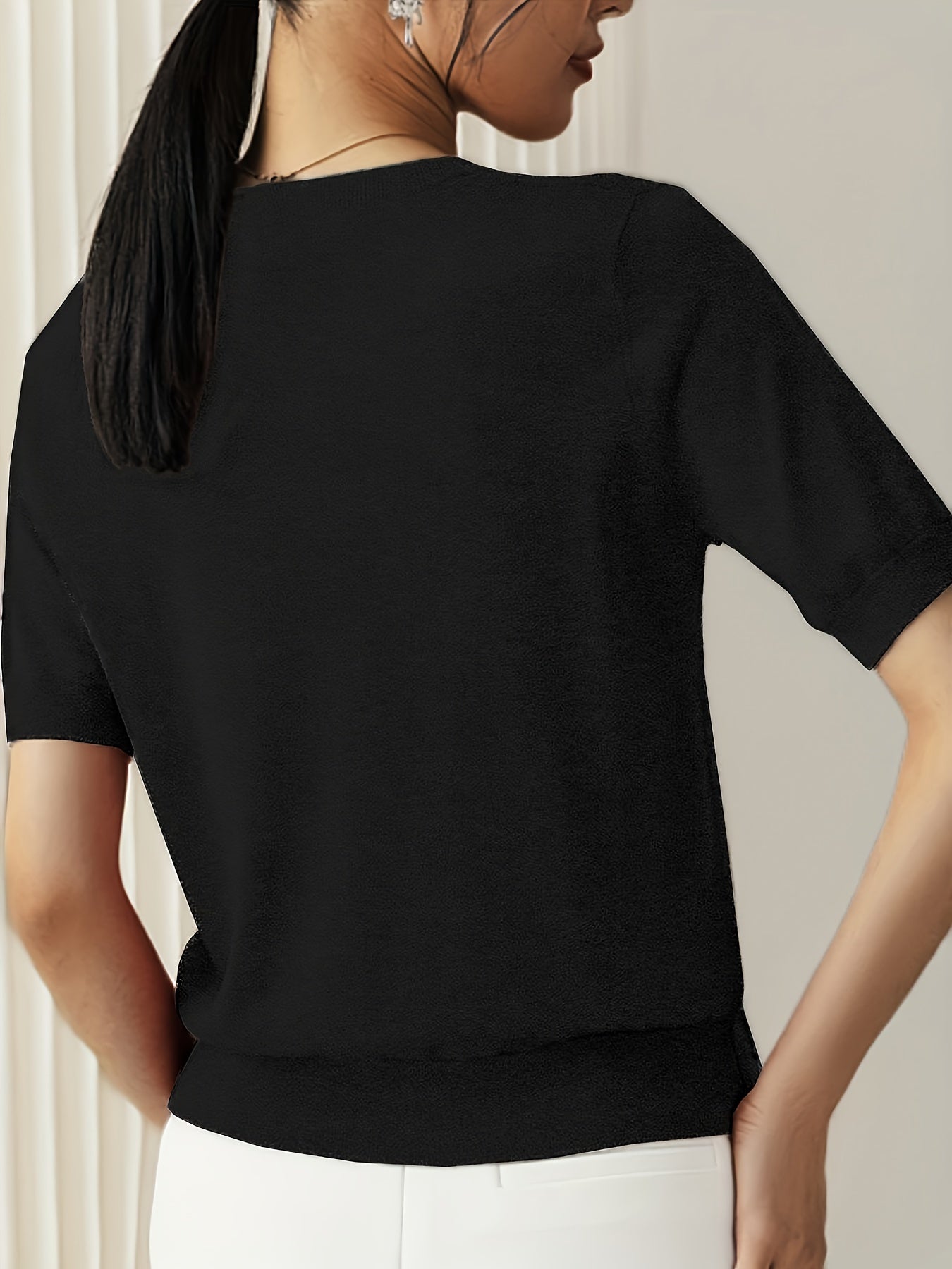 Valenzora | Strickshirt mit R-Ausschnitt