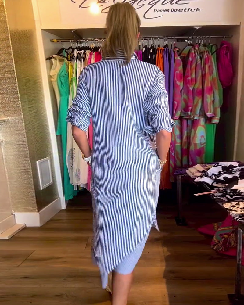 Valenzora | Striped shirt dress in a relaxed fit