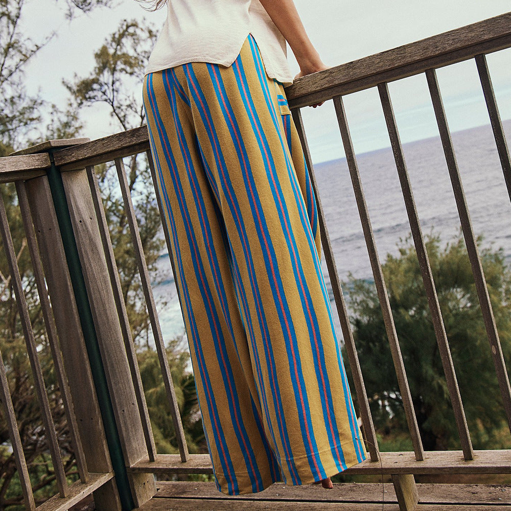 Valenzora | Casual Striped Wide Leg Trousers for Women