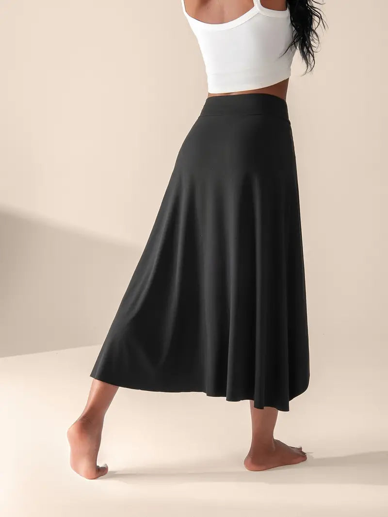 Valenzora | High-waisted slit skirt with pockets