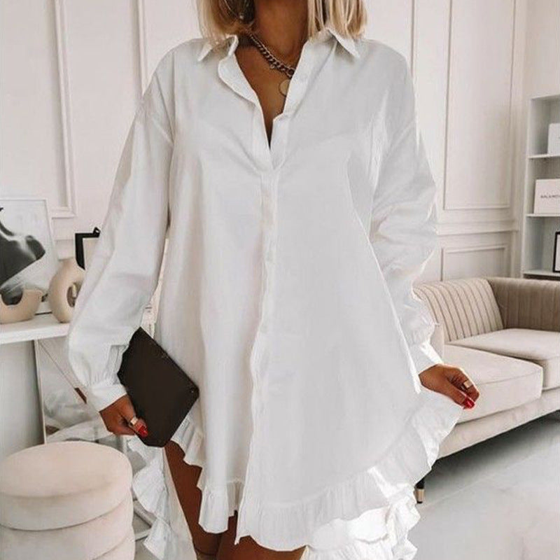Valenzora Damen-Shirt mit unregelmäßiger Spitze