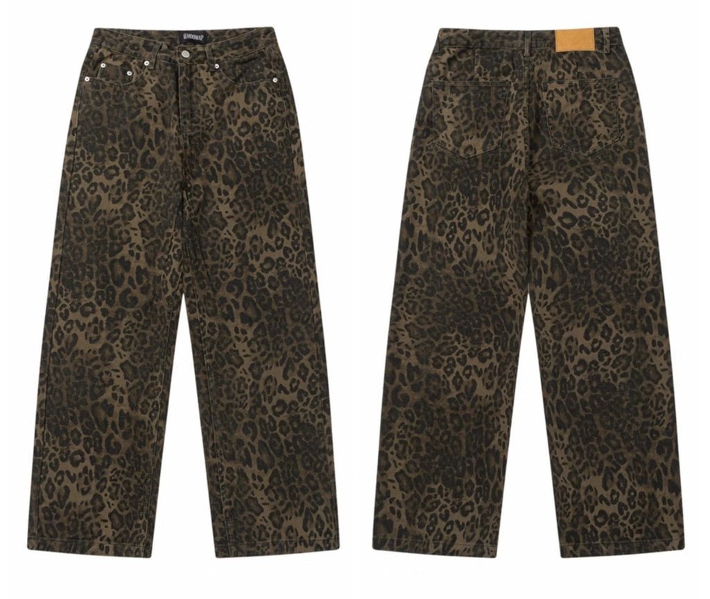 Jeans mit Leopardenmuster