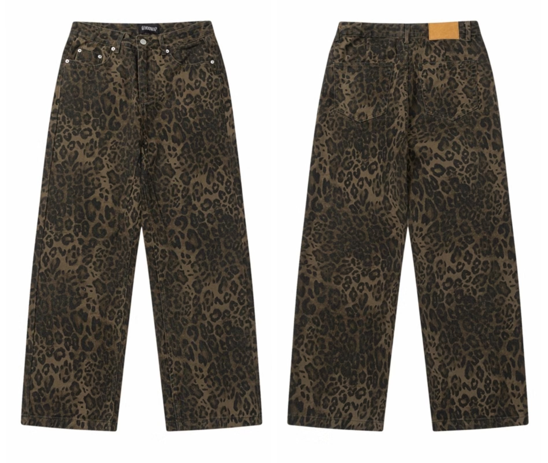 Jeans mit Leopardenmuster