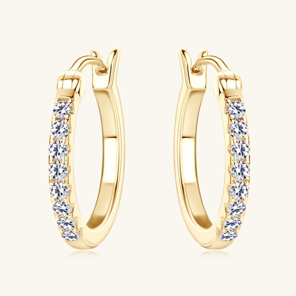 Valenzora | 925 Sterling Silver Moissanite Huggie Earrings