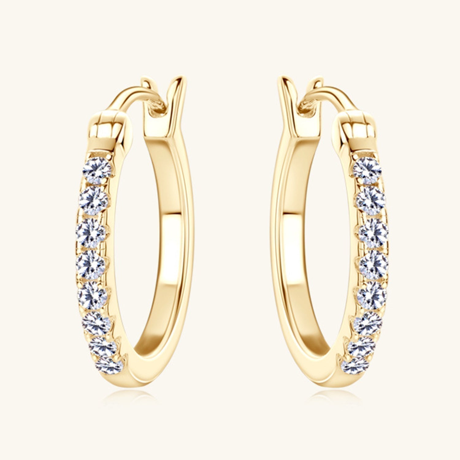 Valenzora | 925 Sterling Silver Moissanite Huggie Earrings
