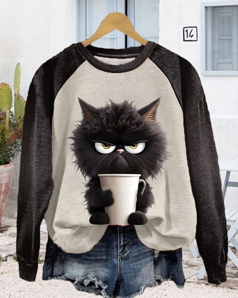 Valenzora | Sweatshirt with cat motif