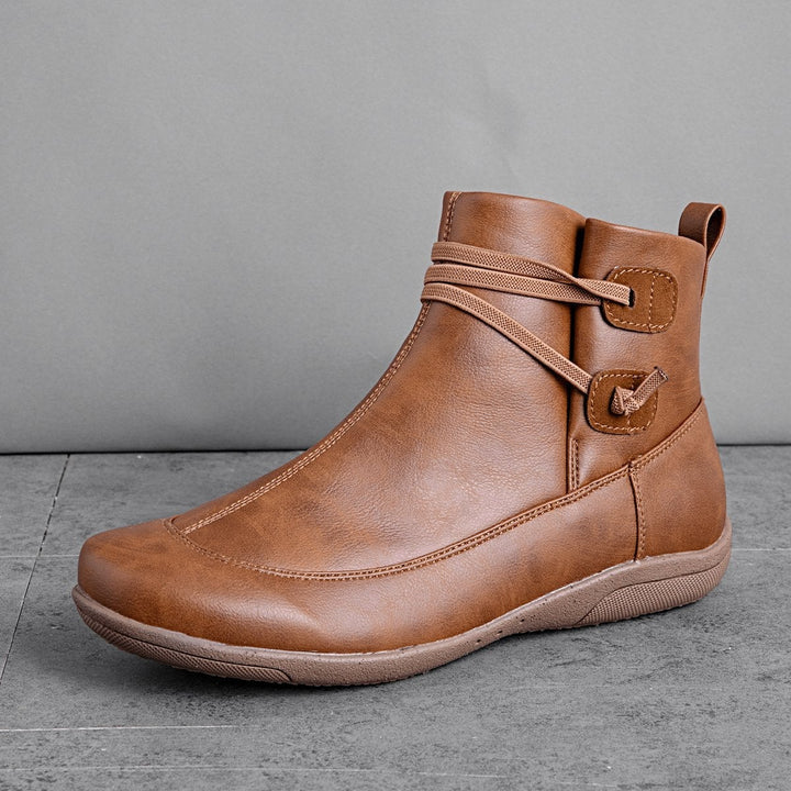 Ankle boots with straps