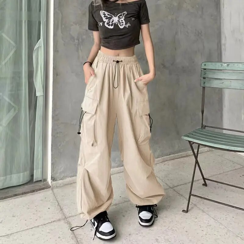 Valenzora - High-waisted cargo pants