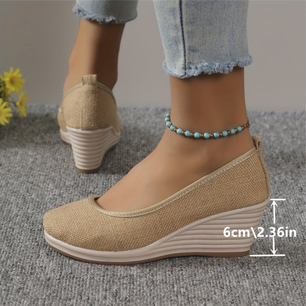 Valenzora | Breathable wedge heel slippers