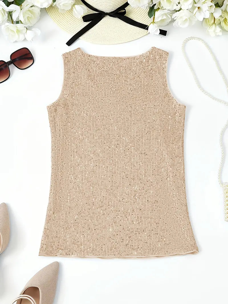 Valenzora | Elegant sleeveless top with sequins