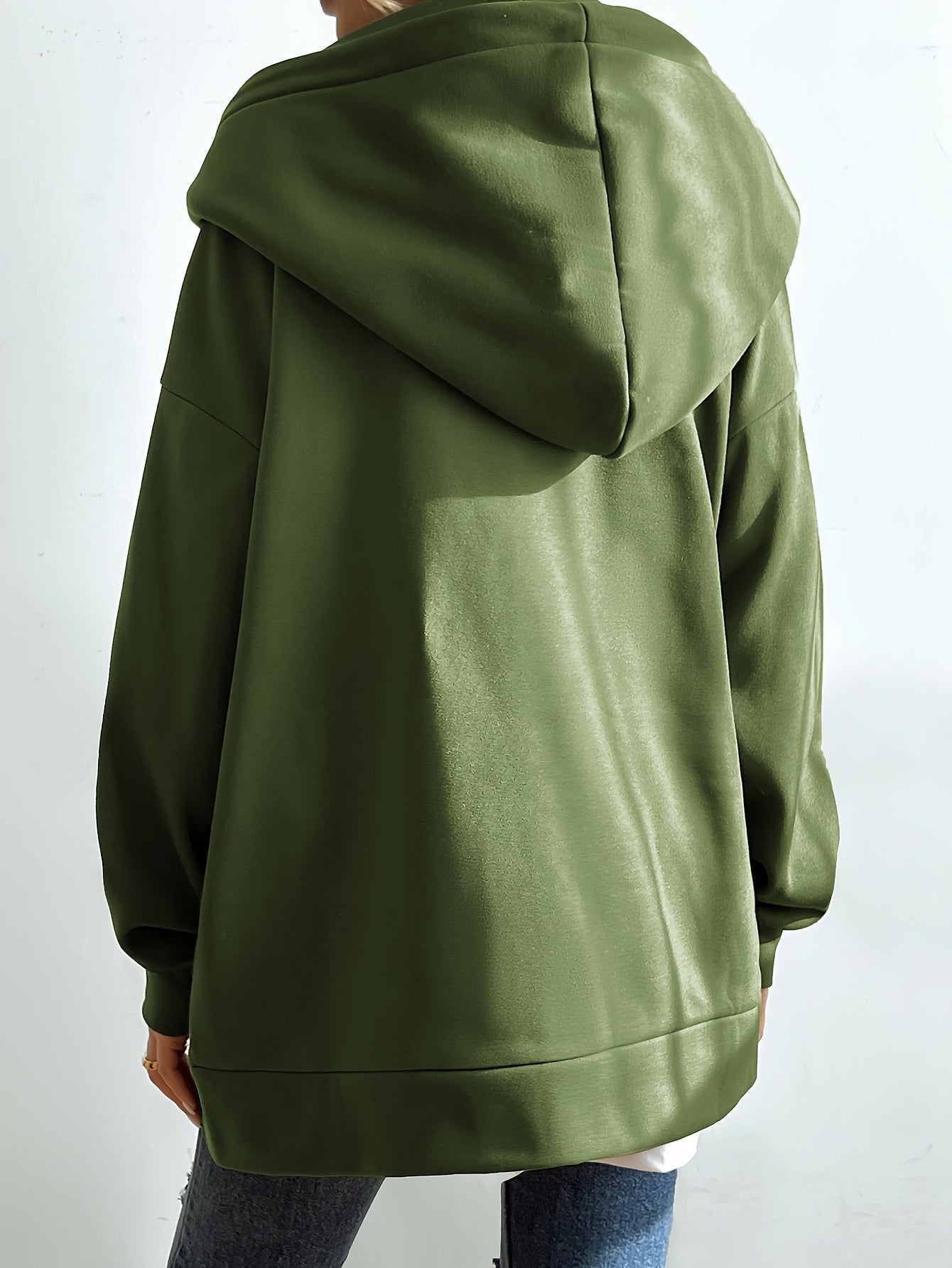 Valenzora | Comfort - Extremely comfortable long zip-up plush hoodie with hood for women