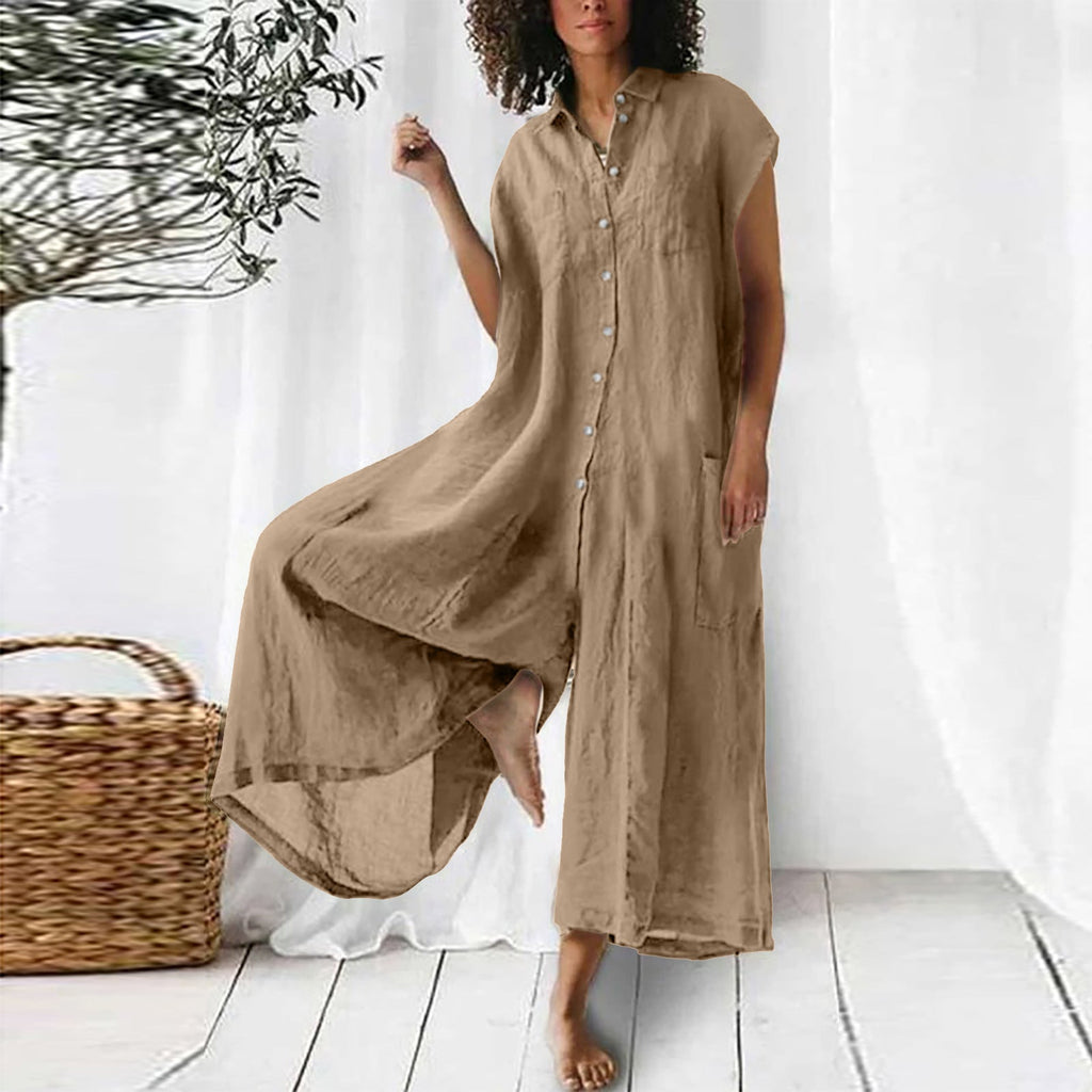 Valenzora | Super stylischer Leinen-Jumpsuit für Damen
