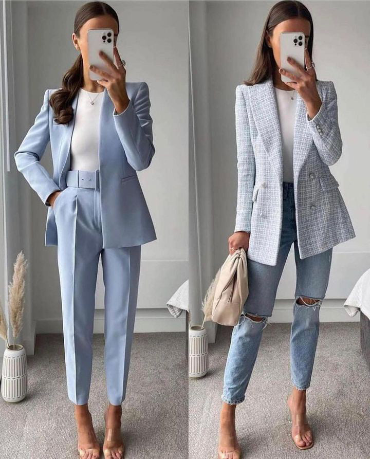 Valenzora | Blazer - Damen - Stilvolles Set aus hochwertigem Stoff mit perfekter Passform